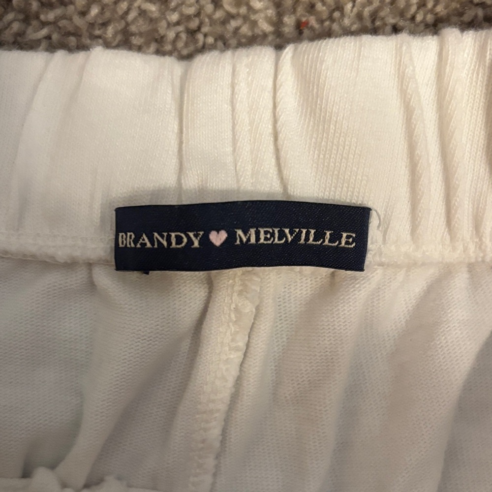 Brandy White Wide-Leg Sweatpants - Picture 3 of 3